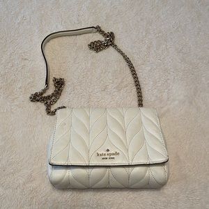 White Kate Spade Quilted Crossbody